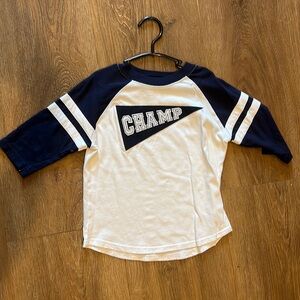 Janie and Jack boys 3/4 sleeve sports champ shirt